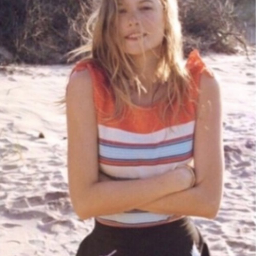 Anthropologie Postmark Striped Tie Tank Top
